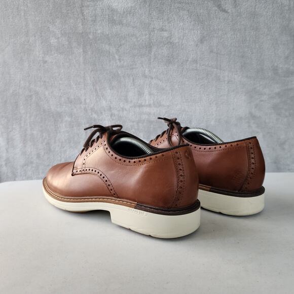 Cole Haan Dress Shoes Mens Size 10 Oxford Go To Plain Toe British Tan Leather - Picture 5 of 11